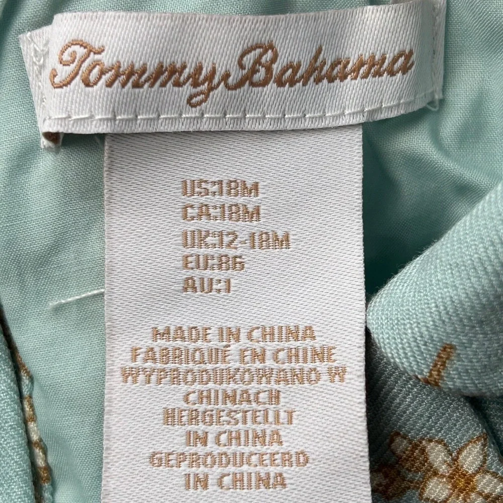 NEW Tommy Bahama Floral Dress Sherpa Vest‎ Peter Pan Collar Long Sleeve 18 month